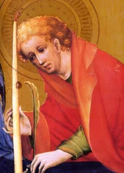 Dortmund, Marienkirche, Konrad von Soest, Marienaltar, mittlere Tafel, Johannes